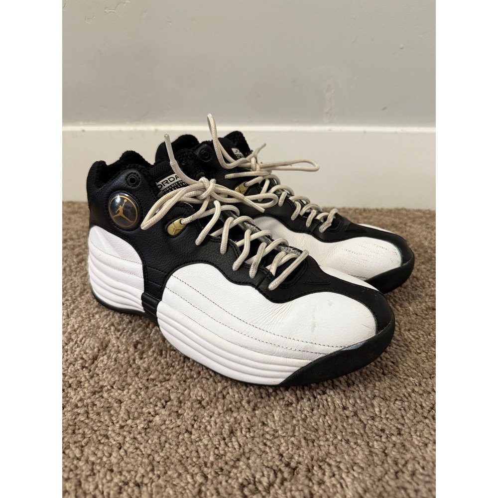 Nike Air Jordan Jumpman‎ 1 White Black Gold Sz 9 CZ9171-101 Basketball Sneakers